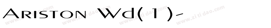 Ariston Wd(1)字体转换